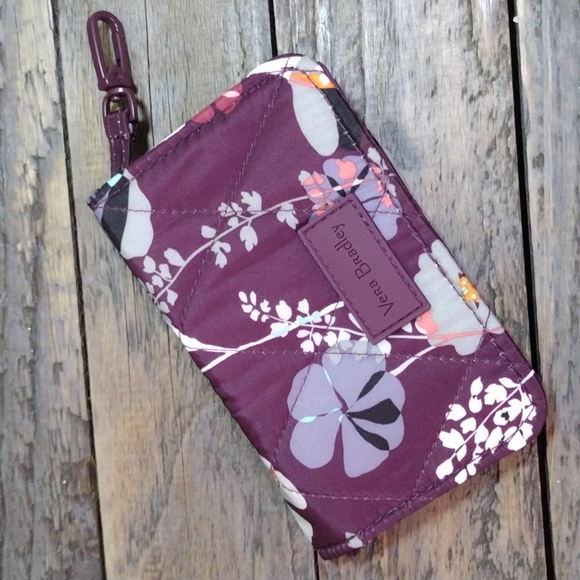 Rare Vera Bradley Pressed Flowers Ultra Light RFID Small Bilfold Wallet RARE EUC - Picture 1 of 11